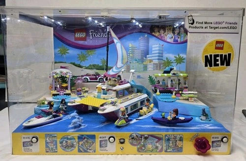 Lego Display Working Lights Lego Friends 41316 41317 41315 Speedboat Catamaran
