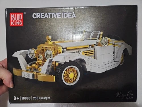 10003 Classic Car Model Kit, MOC Vintage Car Building Blocks Set, Gift for Kids