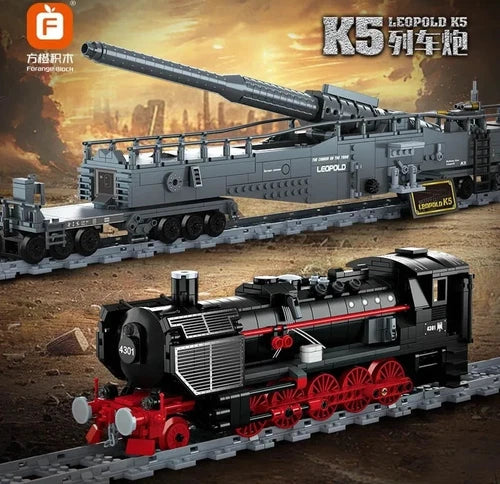 FORANGE #FC4301 - Krupp K5 Leopold Railway Gun - Building Block Set