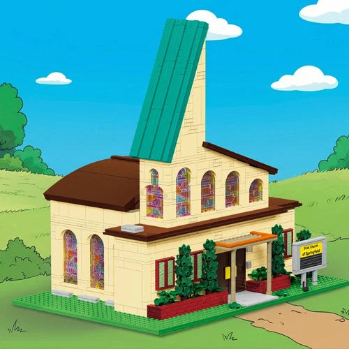 MOC The Simpsons Springfield Church Building Blocks Set Gift 2465 Pcs toys gift