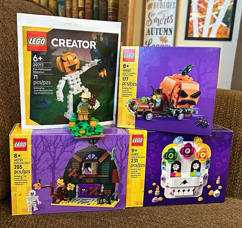 LEGO Lot of 4 Halloween Sets! NEW Factory Sealed + FREE Autumn Mini-Build! 🎃