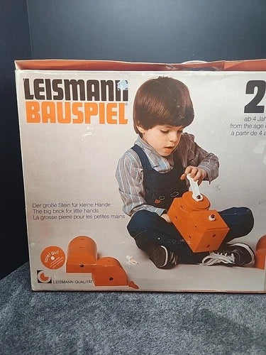 Vintage Leismann Bauspiel Building Blocks Set Made In Germany RARE!