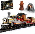 Western Mining Steam Train Building Blocks, West Articulated Locomotive Brick Se