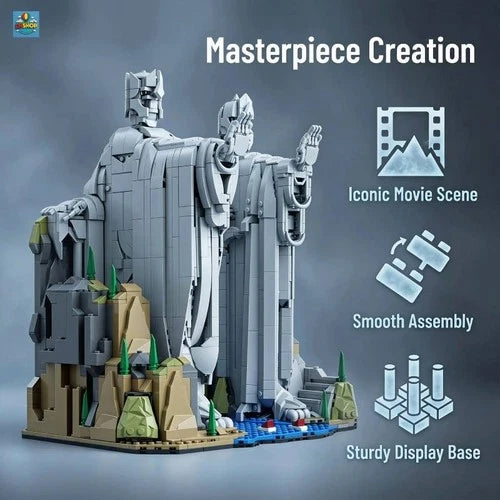 Lord of the Rings Gate of Argonath 1706 PCS Bookends Building Blocks Dispaly Set