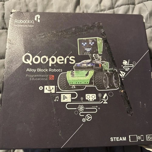 Qoopers Alloy Block Robot Kit 6-in-1 STEM Programmable Robobloq w/ App –Open Box