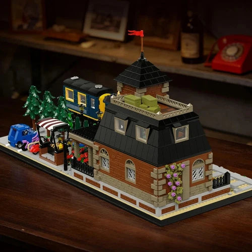 MOC European Train Station Lighting Building Blocks Set 3587 Pcs Toy Gift