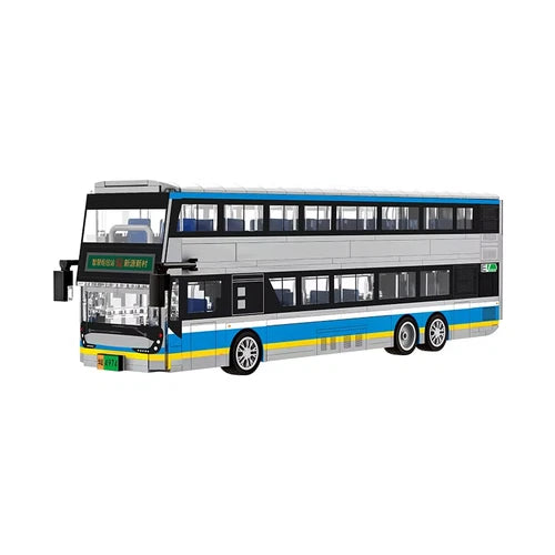 MOC Double-Decker Electric Bus Building Block Model Kit Toy Gift 491 Pcs