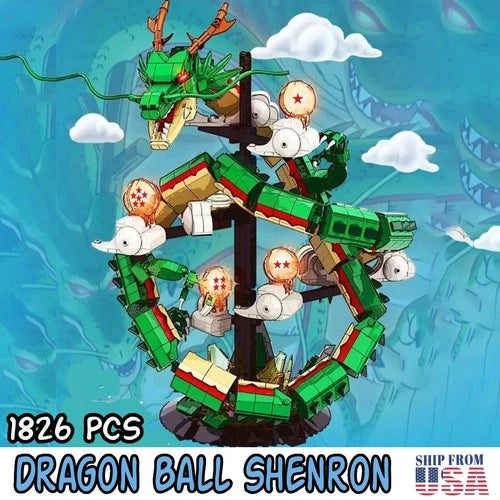 Dragon Ball Z Shenron Eternal Divine Dragon Building Blocks LEDBrick Set 1826Pcs