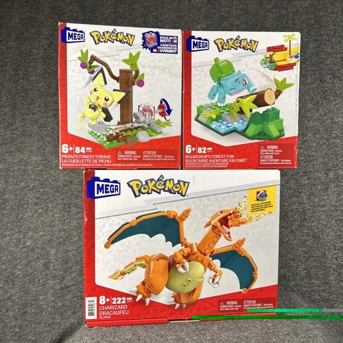 New MEGA Pokémon 3-Kit Building Set Bundle – Factory Sealed
