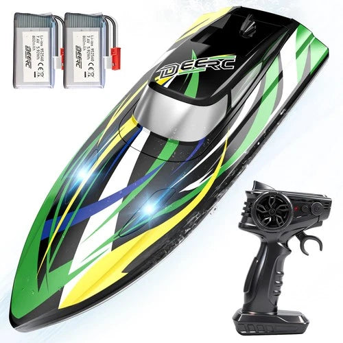 Fast RC Boat with LED Lights, 30+KM/H, High Speed Remote Control Racing Boat, Se