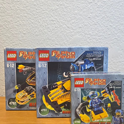 ALL NEW LEGO Alpha Team Mission Deep Sea Lot 4790 4791 4792