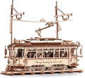 3D Wooden Puzzles Model Car Kits for Adults to Build - Wooden Toy Tram Train Set