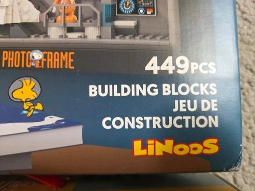 TWO LINOOS PEANUTS SNOOPY SPACE & PYRAMID BUILDING BLOCK SETS IN UNOPENED BOXES