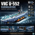 VIIC U-552 Submarine Building Blocks Set 6112PCS WWII U-Boat Large Display Model