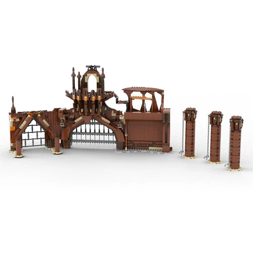 MOC: Geonosis Arena Stage with 5 Monsters Movie Scenes 2126 Pieces Good Quality