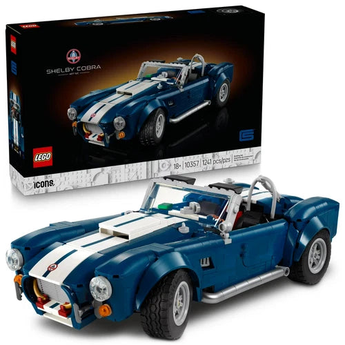 LEGO Icons Shelby Cobra 427 S/C Car Building Set for Adults - Bedroom, Office, o