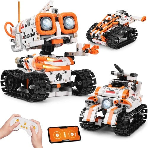 3-in-1 STEM Robot Kit for Kids 8-12, APP/Remote Control, Coding Toy Gift Set