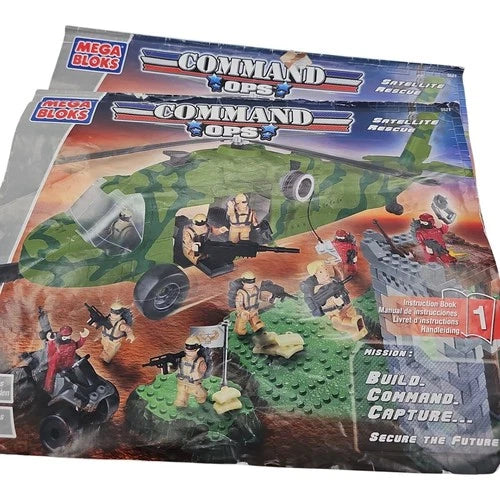 Mega Bloks Command Ops 5521 Satellite Rescue Military Building Set No Box