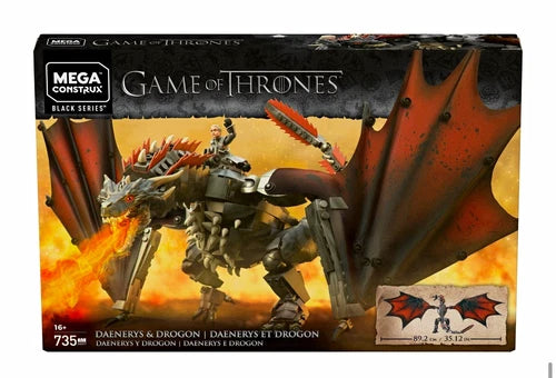 MEGA Construx Black Series Game of Thrones Daenerys & Drogon 735pc GKG97