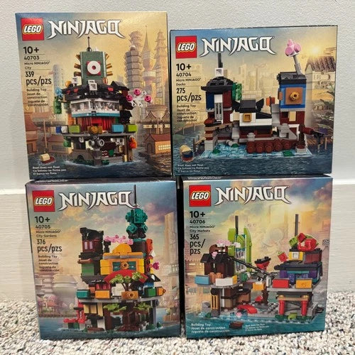 LEGO Micro NINJAGO City 40703, 40704, 40705, & 40706, Set of 4 NEW SEALED