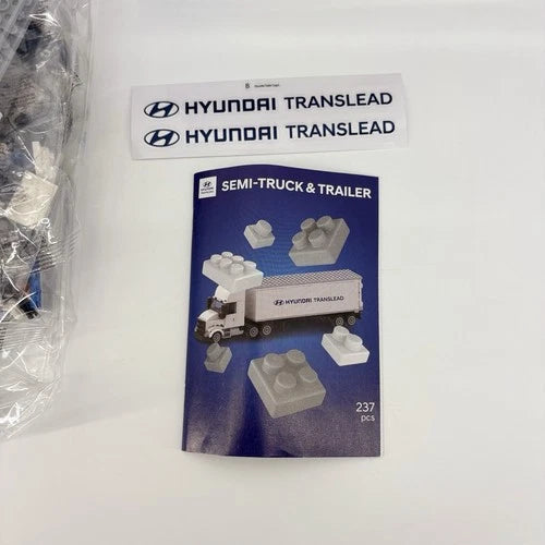 Rare, Hyundai Translead Semi-Truck & Trailer" building blocks set New Open Read