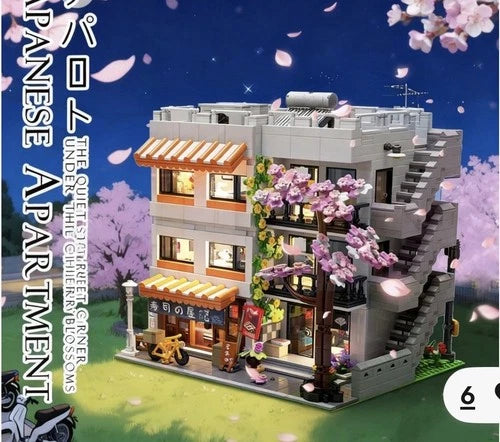 Building Blocks Together Japanese Apartment Cherry Blossom 3911 pcs Set