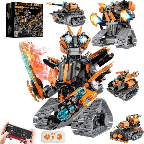 STEM Building Toys for Kids 6-14, 5in1 STEM Robot Building Kit for Kid, Remote &
