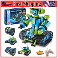 Sillbird Remote Control Robot Car Building Kit STEM Toy for Kids Ages 8-14