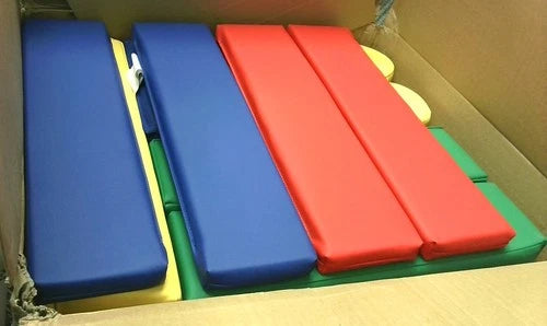 ECR4Kids SoftZone Soft Builder Blocks, Assorted, 16-Piece - Assorted