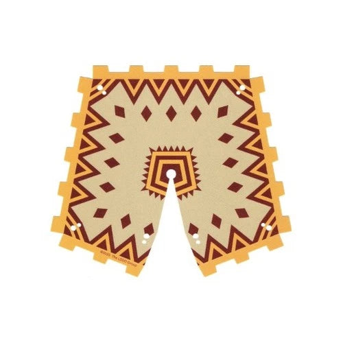 LEGO 10354 - Cloth Tent / Roof Pyramid with Zigzag Lines & Diamonds Pattern