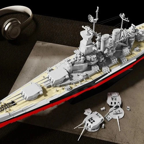 North Carolina Battleship Building Blocks Warship Model birthday gift 2662 pcs
