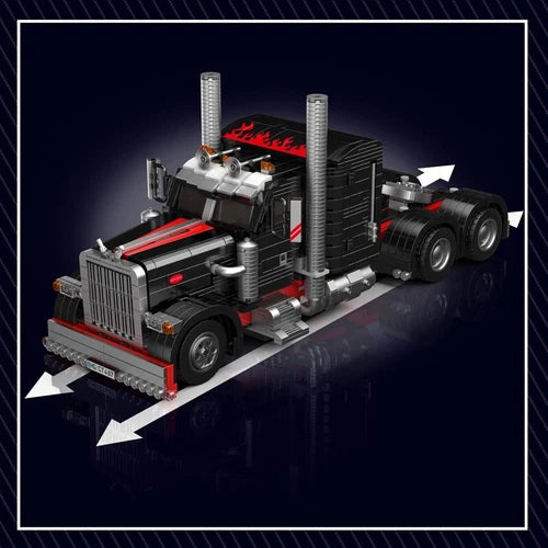 Mould King 10037 Flatbed Semi Truck Tow Truck Muscle Car Building Block Toy