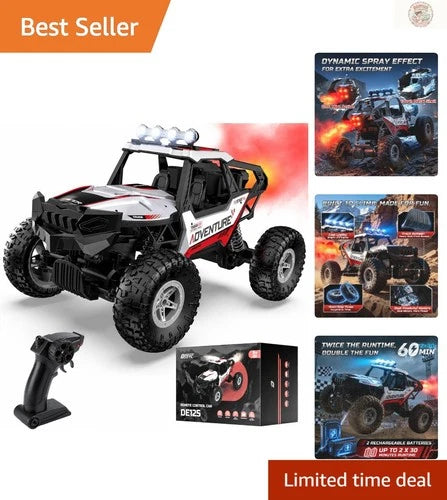 DE125 1:14 RC Rock Crawler - Dual Battery Monster Truck with Cool Mist Action