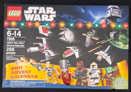 Factory Sealed LEGO Star Wars Advent Calendar 7958 (2011) Exclusive Santa Yoda