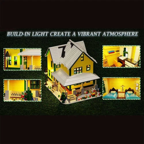 House from A Christmas Story Building Block Set w/ Lights – 1367 Pieces