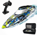 BEZGAR TX123 RC Boat 32KPH Remote Control Boat w Case Camo
