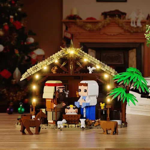 1PCs Nativity Scene Building Block Set 1000pcs NEW