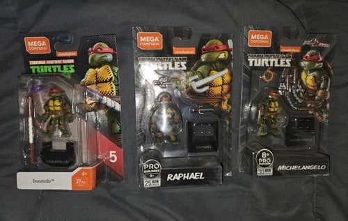 Mega Construx Heroes Teenage Mutant Ninja Turtles Set Of 3 Brand New