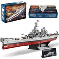 Battleship Building Kit Model, 2228 Pieces USS Missouri Toy Set for Adults