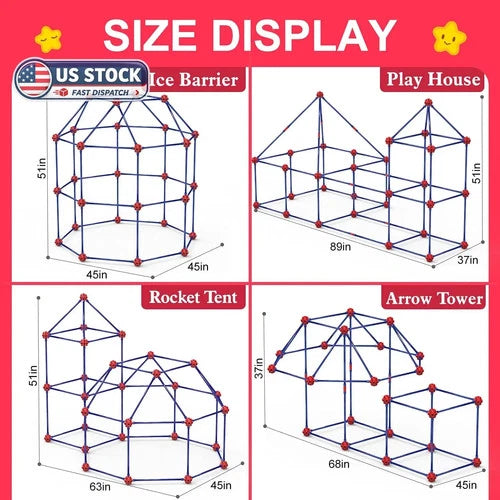 Fort Building Kit for Kids,STEM Construction Toys, Christmas & Birthday Gift for