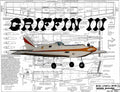 Griffin III Aerobatic 25" WS RC Airplane Laser Cut Balsa Short Kit Plans