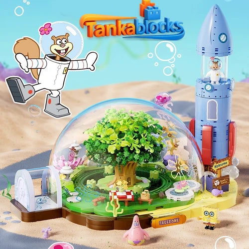 AREA-X AB0088 Sandy Cheeks Treedome SpongeBob SquarePants Building Blocks toy