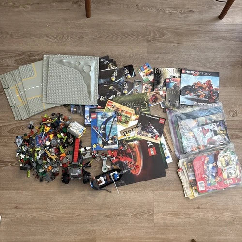 LEGO Mixed Bulk Lot 20 Lbs Parts Pieces with Manuals Baseplates Magazines Etc