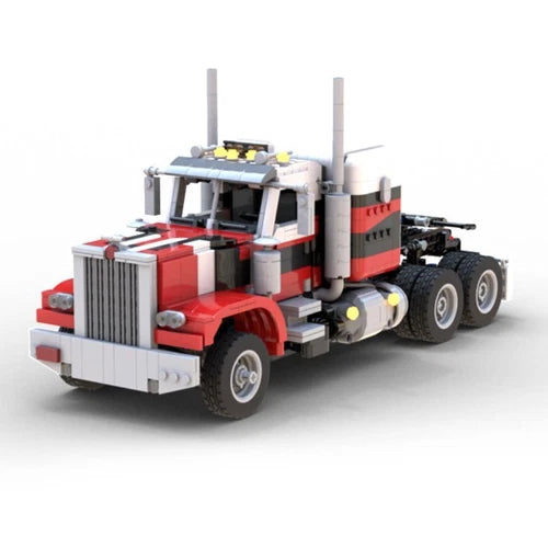 MOC-138325 Tech Semi-trailer Truck Model 1538 Pieces Dynamic Version