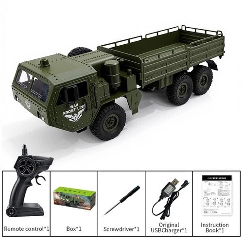2.4G 6WD RC Military Truck Off-Road Rock Crawler Full Proportional Remote Contro