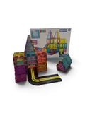 Mag Tech Magnetic Building-blocks -60 Piece Set - Pastel Colors-stem Toy- Ages 3