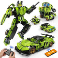 5-in-1 STEM Building Blocks Kit, RC Sports Car and Transform Robot