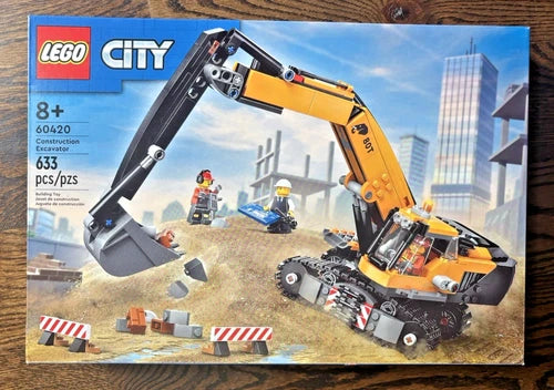 MEOW 60420 Construction Excavator 60466 Bulldozer 60401 Steamroller City Set Lot