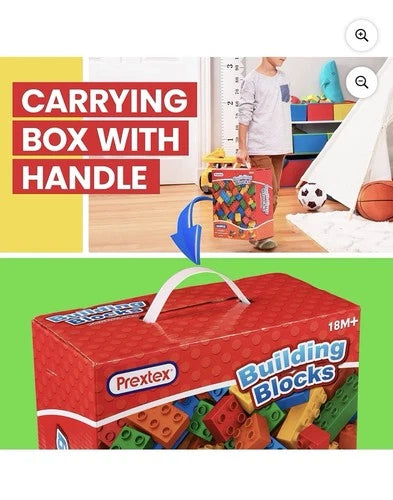Prextex Building Blocks For Toddlers - 300 Jumbo Building Bricks