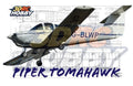 Piper Tomahawk 50" WS RC Airplane Kit Balsa & Ply Short Kit + Printed Plans